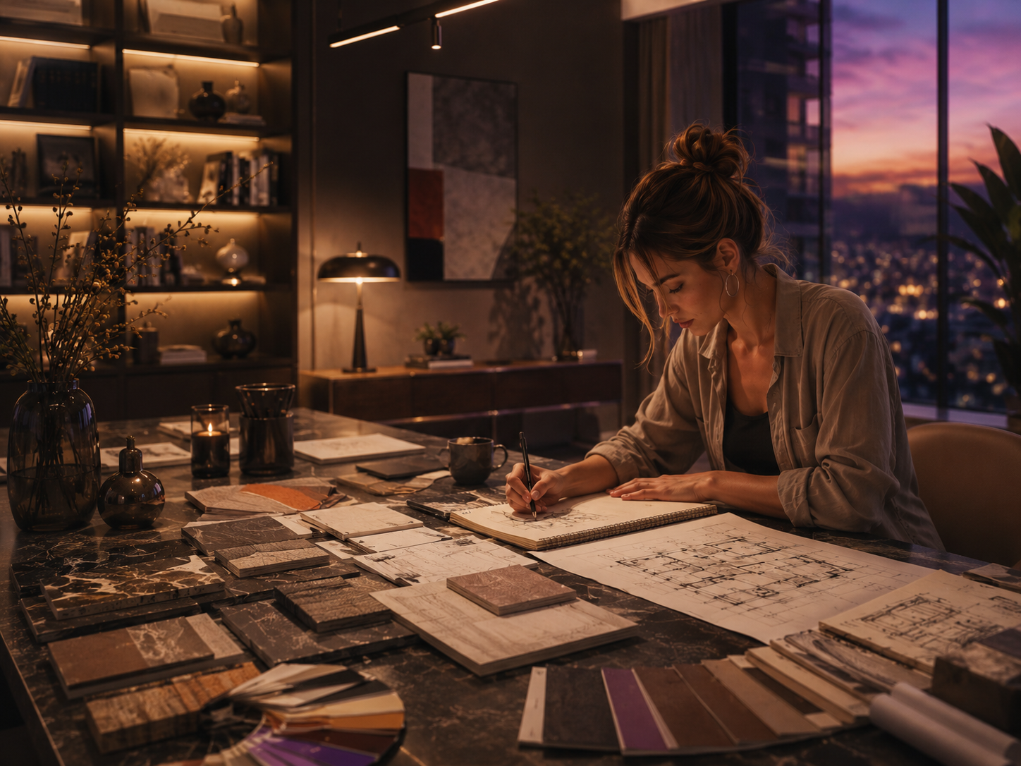 Postazione professionale di interior design